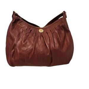 TORY BURCH BURGANDY HOBO BAG